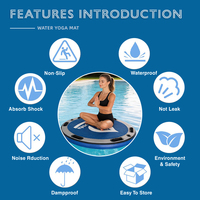 Tabla de Equilibrio Inflable Circular Novaspark de 1.5m, PVC Impermeable con Diseño de Panda, para Yoga en Piscina o Gimnasio