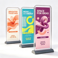 Présentoir publicitaire autoportant à remplissage d'eau pour bannières et affiches, avec support robuste, résistance des couleurs, sur mesure, logo personnalisé