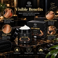Crème Corporelle Chauffante Fermentée pour Massage, Favorisant la Transpiration, Raffermissante, Lissante et Hydratante, pour la Taille, l'Abdomen et les Cuisses, Crème Modelante Corporelle