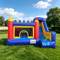 Château gonflable avec toboggan, taille personnalisable, pour le plaisir en plein air, en bâche PVC, structure gonflable combinée pour enfants