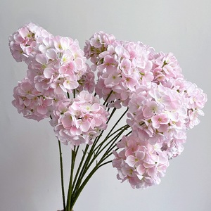 SPR Meilleures ventes Flower World Hortensia artificiel en soie vert foncé, toucher réel, <span class=keywords><strong>fleur</strong></span> 3D pour la remise des diplômes et la Fête des Mères - Product Image 3