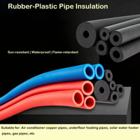 Tuyau d'isolation en mousse de caoutchouc, tube d'isolation thermique ignifuge en caoutchouc pour conduite de climatisation
