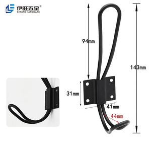 YIWANG Creative Decorative Black Bathroom Bedroom <b>Wall</b> Mount Iron <b>Coat</b> and Hat <b>Hooks</b> - Product Image 3