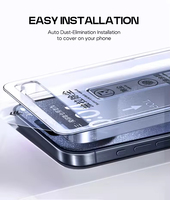 Kit d'installation facile Couverture complète 9H HD Écran en verre trempé transparent pour iPhone 16 Pro Max Applicateur rapide 3D