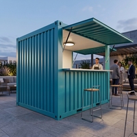 Maison conteneur pop-up de 10 pieds, boutique mobile modulaire pour bar, café, commerce de détail