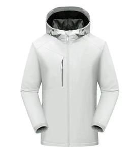Sudadera con capucha para hombre al aire libre Color puro Ropa de Montañismo de mantenimiento cálido <span class=keywords><strong>Chaqueta</strong></span> de carcasa suave superior a prueba de viento de una sola capa - Product Image 4