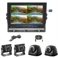 Système DVR pour camion 4 canaux 7 pouces haute luminosité 700 nit | 1080P Max 256 Go SD | Caméra de recul étanche CE FCC RoHS avec fonction Time Lapse pour le stationnement