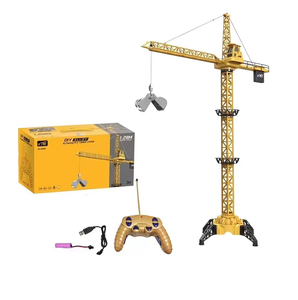 USB charge drôle garçons cadeau huile construction <span class=keywords><strong>grue</strong></span> construire outil jouet 4ch télécommande derrick modèle - Product Image 2