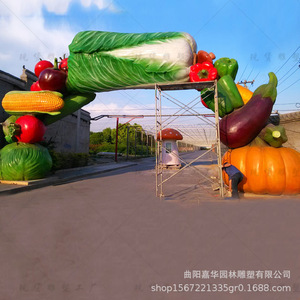 Escultura de Fibra de Vidrio para Tienda de Frutas y Verduras, de Múltiples Piezas, para Montaje en Suelo Exterior, Combinación de Naturaleza Muerta de Forma Irregular - Product Image 3