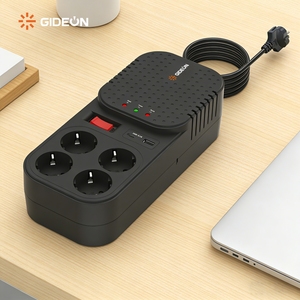 卸売 2KVA 自動電源タップ マルチプラグ 電圧レギュレーターソケット 家庭用サージプロテクター電源タップ USBポート付き - Product Image 2