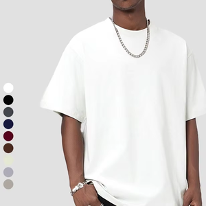 Camiseta de talla grande 4XL con logotipo personalizado para hombre, 100% de algodón, 230gsm, cuello redondo, manga corta, camiseta blanca lisa en blanco, camiseta para hombre al por mayor - Product Image 4