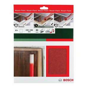 BOSCH - 2609256C35 Papel lija manual ''Universal Prepare'' 230x280mm (4 Uds.) -EAN 3165140646161 ABRASIVOS PAPELES ABRASIVOS - Product Image 2