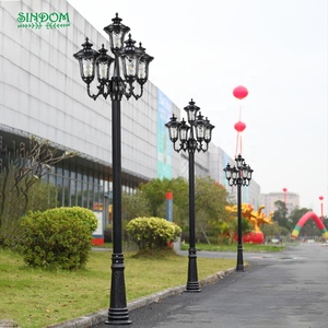 Vintage E27 Aluminum Waterproof Park Garden <strong>Lamp</strong> Outdoor Pole Light