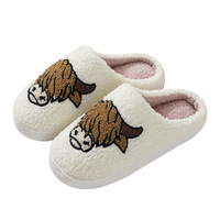 Pantoufles en peluche douces et chaudes pour l'hiver, motif animaux (chiens, chats, teckels) pour femmes, vente en gros