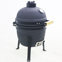 Grill Kamado en céramique OEM/ODM de 13 pouces, mini barbecue au charbon de bois, fumoir portable pour le camping, le jardin, four à pizza en forme d'œuf