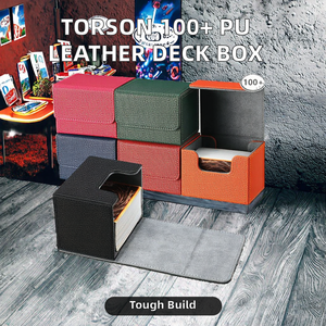 Boîte de rangement Torson Source Factory Deck Box à fermeture magnétique transversale pour cartes à collectionner et à jouer UG, logo personnalisé, carrée - Product Image 2