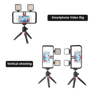Cambofoto-Kit de estabilizador de vídeo <span class=keywords><strong>para</strong></span> teléfono móvil, carcasa <span class=keywords><strong>para</strong></span> Vlogging con 3 soportes de zapata fría <span class=keywords><strong>para</strong></span> luz led, superventas - Product Image 2