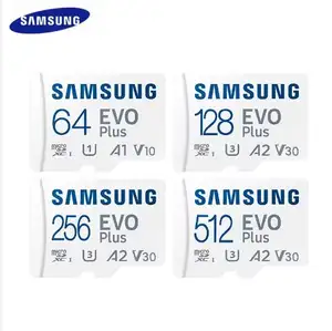 Samsung Evo Micro TF SD Card 100% Original A1 64GB Carte mémoire 4K Téléphone Ultra classe 10 Disponible 64GB 128GB 32GB 512GB Tailles