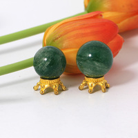 Sphère de cristal naturelle en forme de fraise verte DIY, pierres de guérison, sphère de cristal spirituelle pour la méditation, boule de cristal pour le Feng Shui