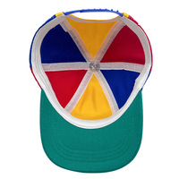 Casquette de baseball amusante pour enfants avec hélice, motif patchwork coloré, chapeau d'hélicoptère réglable à fermeture snapback, chapeau de soleil pour garçons et filles, cadeau de vacances