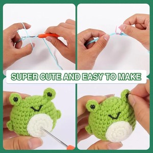 Kit de ganchillo serie de animales de dibujos animados creativos, decoraciones de tela DIY, manualidades bordadas hechas a mano, costura de punto de cruz - Product Image 6