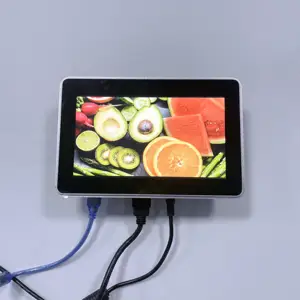 LED arka işık 7 inç 1024x600 TFT LCD Ultra ince 34.3mm vücut ekran araba kapasitif dokunmatik ekran HD 1000Nits LCD monitör