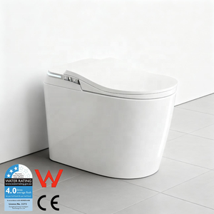 WC intelligent moderne Watermark australien, en céramique, à poser au sol, avec siphon en S, double chasse et chasse automatique par capteur au pied pour salles <span class=keywords><strong>de</strong></span> bain - Product Image 1