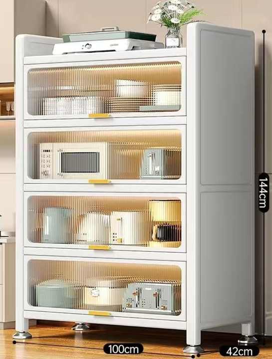 Muti-use Metal Kitchen Cupboard Rack Storage Home Appliances Shelf 5 ...