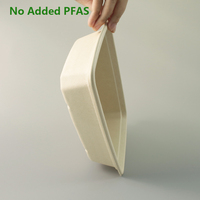 Pâte à papier biodégradable déjeuner conteneur canne à sucre bagasse récipient alimentaire vaisselle jetable