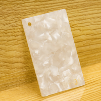 Feuille acrylique stratifiée en film PVC en celluloïd blanc nacré de 3 mm d'épaisseur pour la découpe au laser et la fabrication de sous-verres, de bijoux et de perles