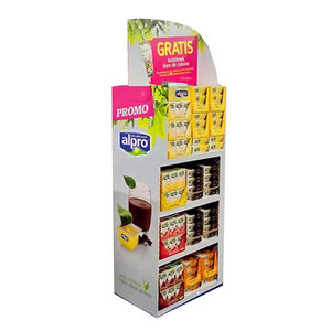 Süpermarket promosyon ücretsiz ayakta özelleştirilmiş oluklu karton zemin kahve ekran standı - Product Image 3