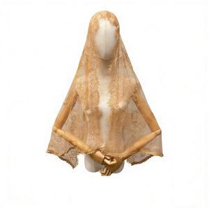 Voile rétro artistique appliqué en dentelle rouge et noire, coiffe de mariée blanche pour maquillage et photographie, style super féerique forêt - Product Image 5