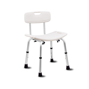 Manxi Shower Chair <b>Adjustable</b> <b>Height</b> Non Slip Bathroom <b>Stool</b> For Elderly Safety Seat With Backrest - Product Image 5