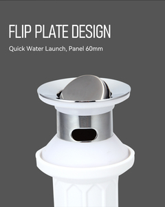 <span class=keywords><strong>Scarico</strong></span> per Lavabo Moderno in Acciaio Inox e Plastica con Troppopieno, Vendita Diretta dal Produttore PPW, per Bagno e Hotel - Product Image 4