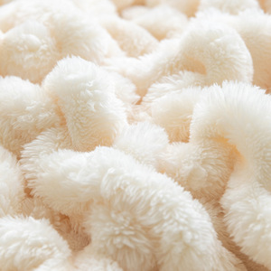 Plaid de <span class=keywords><strong>canapé</strong></span> en fausse fourrure de lapin, épais, doux et luxueux, de haute qualité, pour lit confortable - Product Image 3