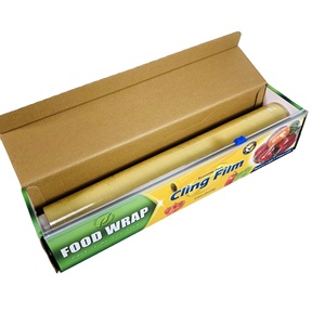 <span class=keywords><strong>Film</strong></span> <span class=keywords><strong>étirable</strong></span> en PVC de qualité <span class=keywords><strong>alimentaire</strong></span>, <span class=keywords><strong>film</strong></span> jumbo pour l'emballage de fruits, de sucettes et de collations, transparent, haute résistance à la traction, logo personnalisé - Product Image 1