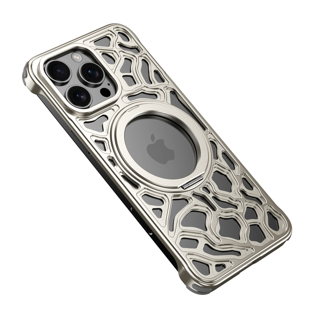New Trend Frameless Carbon Fiber Case for Iphones 16 Pro Max with Ring Bracket Magnetic Phone Case