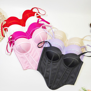 متوفر الآن: توب كورسيه نسائي غير منتظم بتصميم مشدود لربيع وصيف 2026، بدون أكمام، يرفع الصدر، مكشوف الظهر، مناسب للارتداء اليومي. - Product Image 1