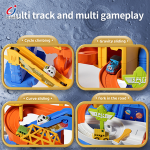 Chengji Set de Juguetes de Pista de Carreras para Coches, <span class=keywords><strong>El</strong></span>éctrico, de Ingeniería, con Diseño de Dibujos Animados Espaciales, Pista Espacial, Base de Marte, Pista Orbital y Estacionamiento para Coches - Product Image 2