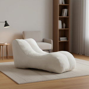 Modern Bean Bag <b>Sofa</b> with Creative Design, Extra Soft Fabric Upholstery, Elastic <b>Sponge</b> Filling, Fitting Body Curves <b>for</b> Gentle - Product Image 2