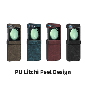 Funda Protectora para Teléfono Celular de Cuero PU Ultrafina Mate a Prueba de Golpes para <span class=keywords><strong>Z</strong></span> <span class=keywords><strong>Flip</strong></span> 5/<span class=keywords><strong>4</strong></span>/3, <span class=keywords><strong>4</strong></span> <span class=keywords><strong>Colores</strong></span>, Ajuste Perfecto al 100%, Funda Completa - Product Image 2