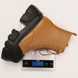 Big Size 44 Thick Soles Flat Women's Short <b>Boots</b> High Platform Flats With Ankle Booties Color Patchwork Lace up Shoes - Product Image 6