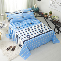 Ensemble de draps de lit plats 3D en polyester 3D double/king size, 4 pièces en vente en gros, régulateur de température jetable pour usage domestique