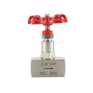 Válvula de Aguja de Acero Inoxidable 304 J13W-160P DN6-50, Válvula de Cierre Manual de Alta Presión con Rosca Interna y Manómetro - Product Image 2