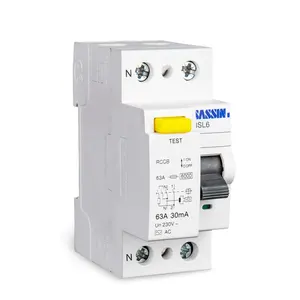 ถึง63A AC RCD 3SL6 SASSIN RCCB เบรกเกอร์วงจรตกค้างที่มีการรับรอง CE และรายงาน CB