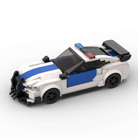 Compatible avec les briques de marque, petites particules, voiture de course de luxe en plastique, MOC, jouet de construction éducatif à assembler soi-même pour enfants