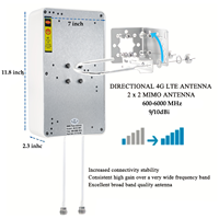 Antenne 4G LTE MIMO 2x2 5G pour T-Mobile, antenne panneau cellulaire 5G extérieure SMA, 600-6000 MHz 10dBi, câble/mât de 10 mètres