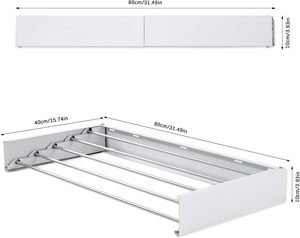 Toallero de Baño Metálico Ajustable y Desmontable, Tipo de Pie, Plegable y con Diseño Funcional para Secar Ropa y Toallas - Product Image 2