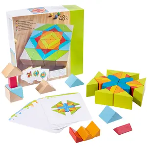 Bloques de haya de pensamiento creativo de madera más vendidos para cultivar la capacidad de pensamiento juguetes educativos de educación temprana para niños