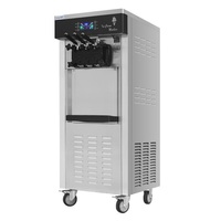 Machine à glaces molles à trois saveurs, mini machine à glaces molles avec saveurs de glaces molles